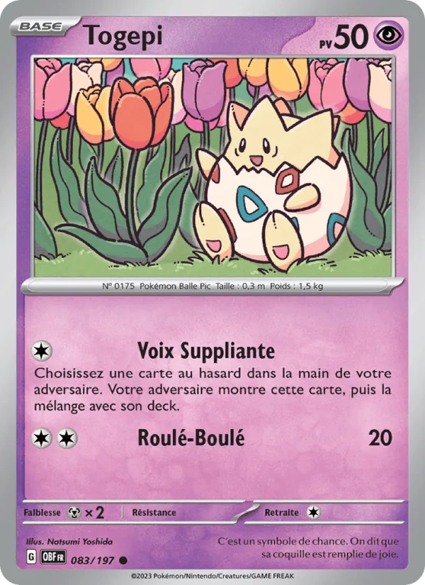 Togepi · Flammes Obsidiennes 083/197