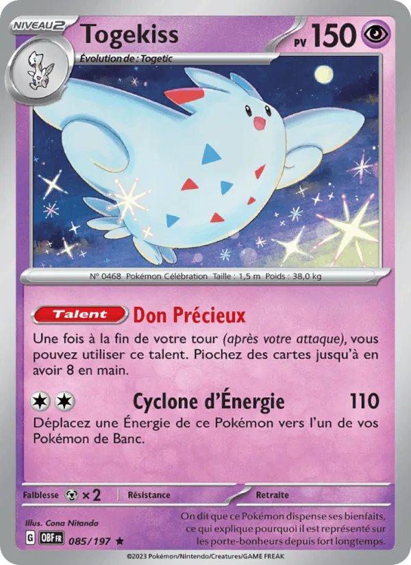 Togekiss · Flammes Obsidiennes 085/197