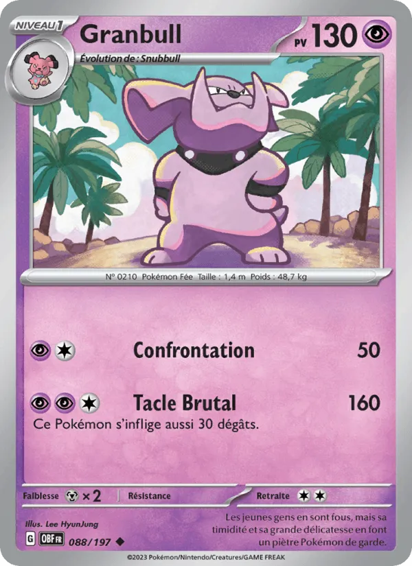 Granbull · Flammes Obsidiennes 088/197