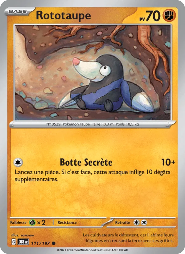 Rototaupe · Flammes Obsidiennes 111/197