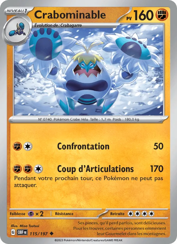 Crabominable · Flammes Obsidiennes 115/197
