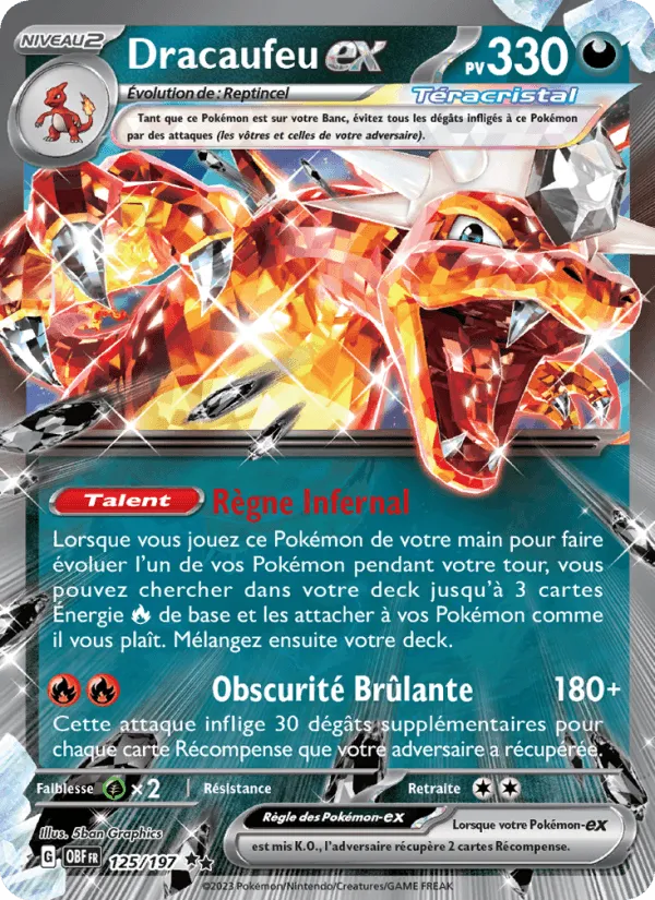 Dracaufeu-ex · Flammes Obsidiennes 125/197