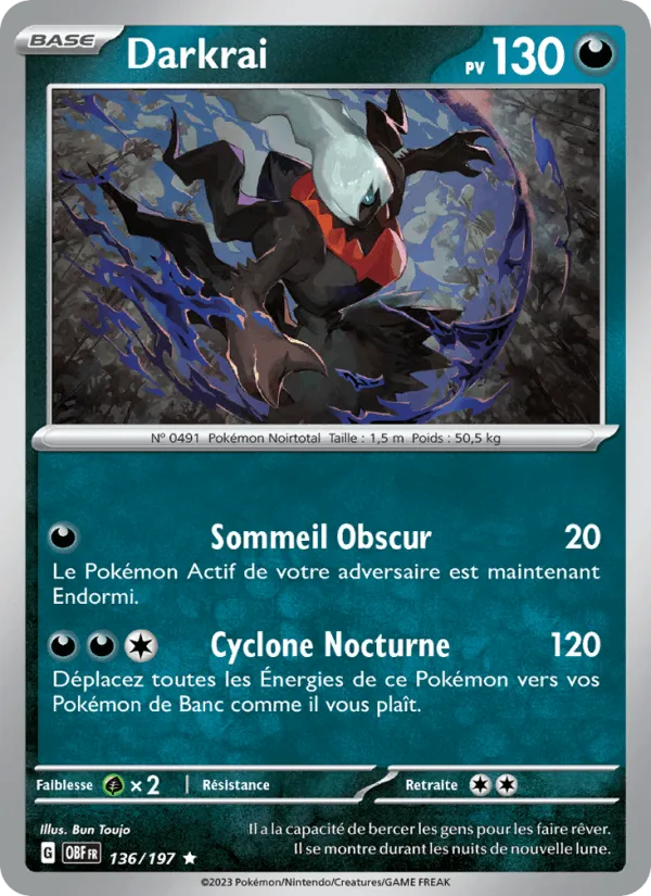 Darkrai · Flammes Obsidiennes 136/197