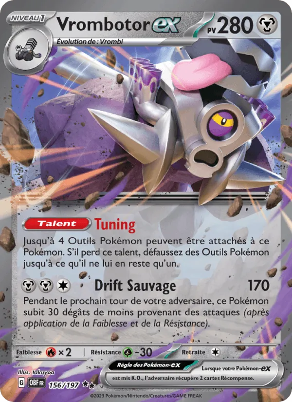 Vrombotor-ex · Flammes Obsidiennes 156/197