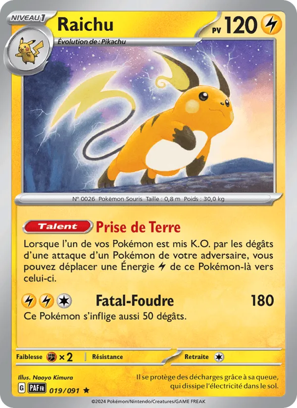 Raichu · Destinées de Paldea 019/91