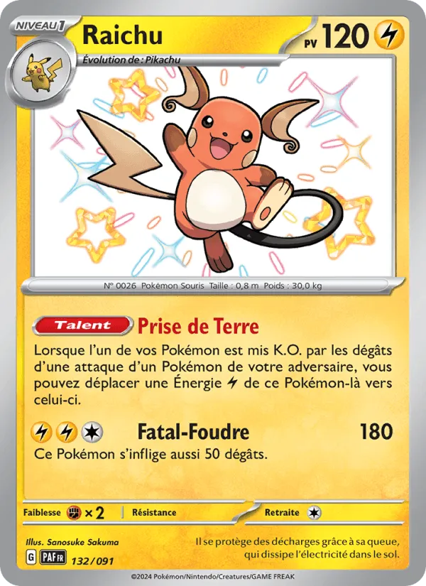 Raichu · Destinées de Paldea 132/91