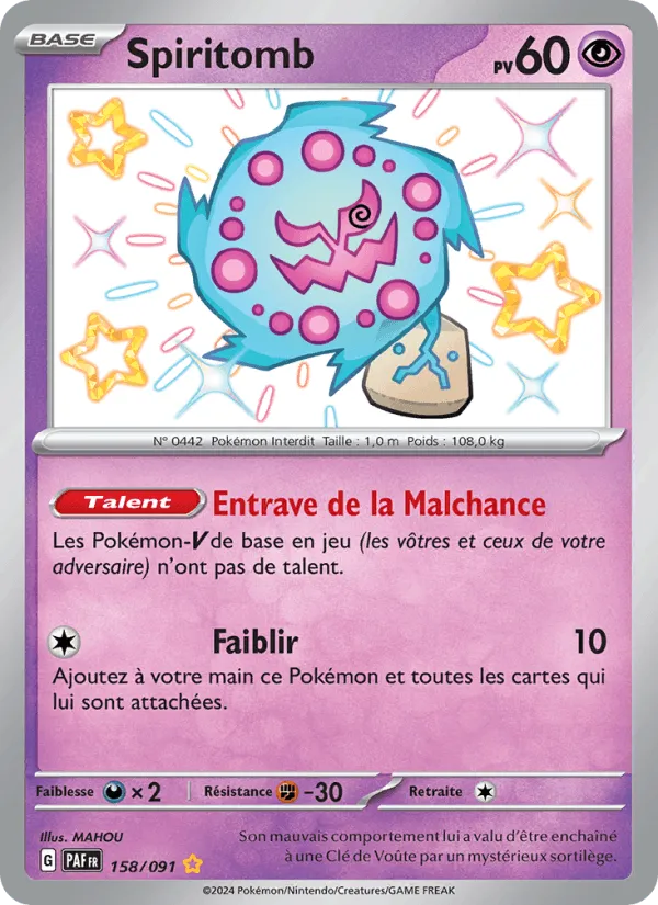 Spiritomb · Destinées de Paldea 158/91