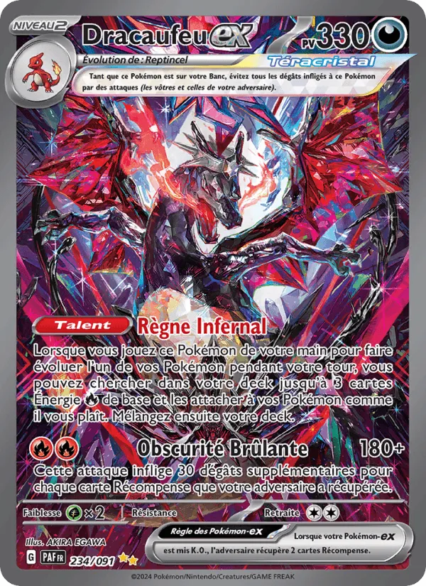 Dracaufeu-ex · Destinées de Paldea 234/91
