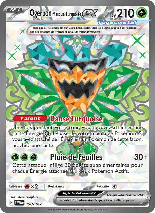 Ogerpon Masque Turquoise-ex · Mascarade Crépusculaire 190/167