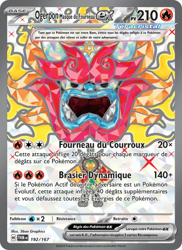 Ogerpon Masque du Fourneau-ex · Mascarade Crépusculaire 192/167