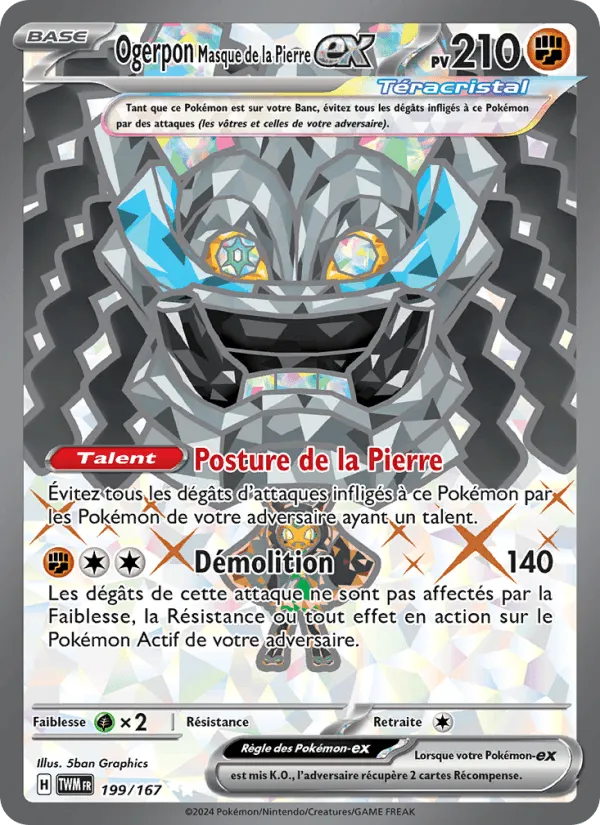 Ogerpon Masque de la Pierre-ex · Mascarade Crépusculaire 199/167