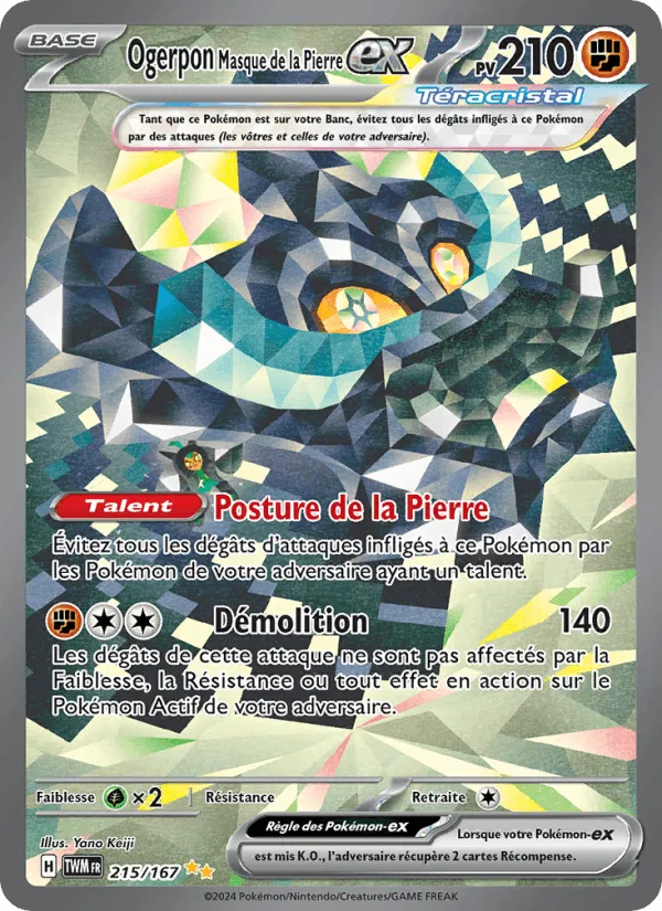 Ogerpon Masque de la Pierre-ex · Mascarade Crépusculaire 215/167