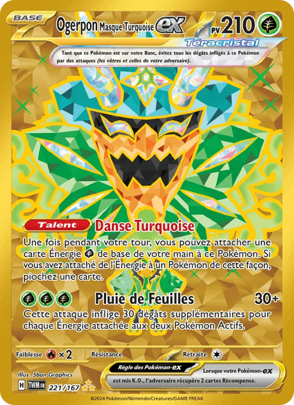 Ogerpon Masque Turquoise-ex · Mascarade Crépusculaire 221/167