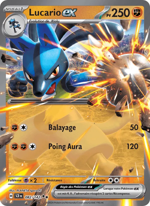 Lucario-ex · Couronne Stellaire 082/142