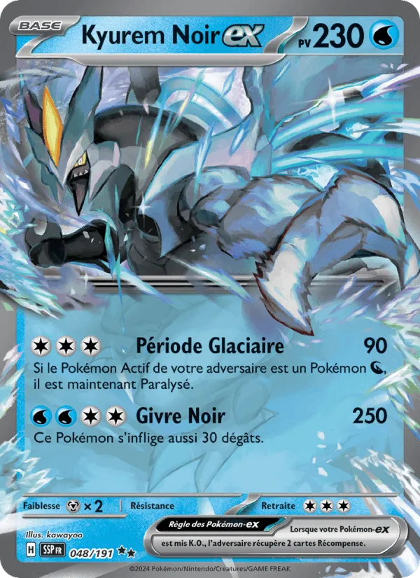 Kyurem Noir-ex · Étincelles Déferlantes 048/191