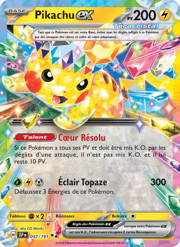 Pikachu-ex · Étincelles Déferlantes 057/191