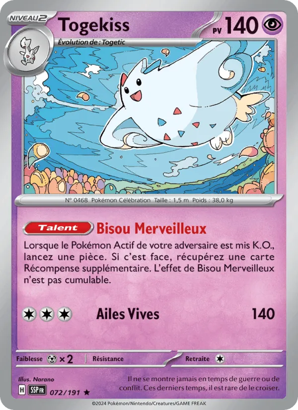 Togekiss · Étincelles Déferlantes 072/191