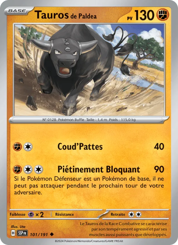 Tauros de Paldea · Étincelles Déferlantes 101/191
