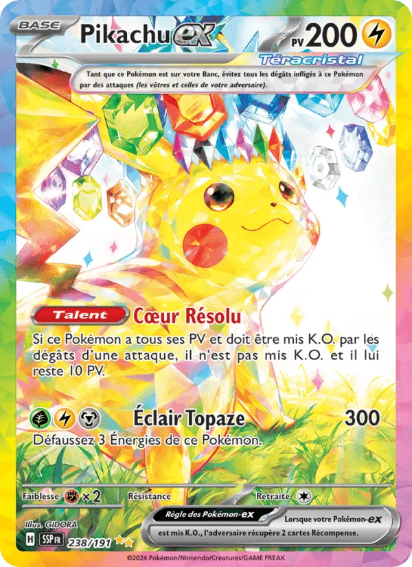 Pikachu-ex · Étincelles Déferlantes 238/191