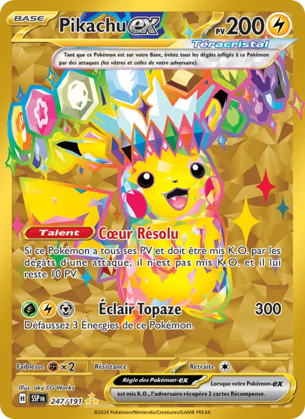 Pikachu-ex · Étincelles Déferlantes 247/191