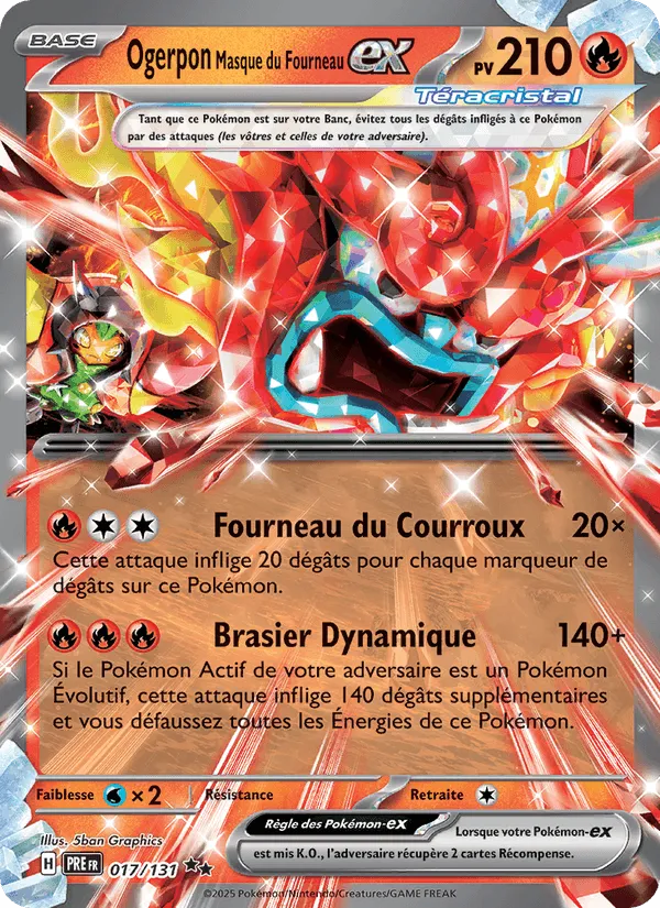 Ogerpon Masque du Fourneau-ex · Évolutions Prismatiques 017/131