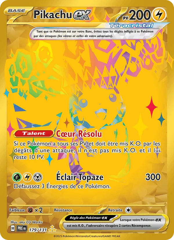 Pikachu-ex · Évolutions Prismatiques 179/131