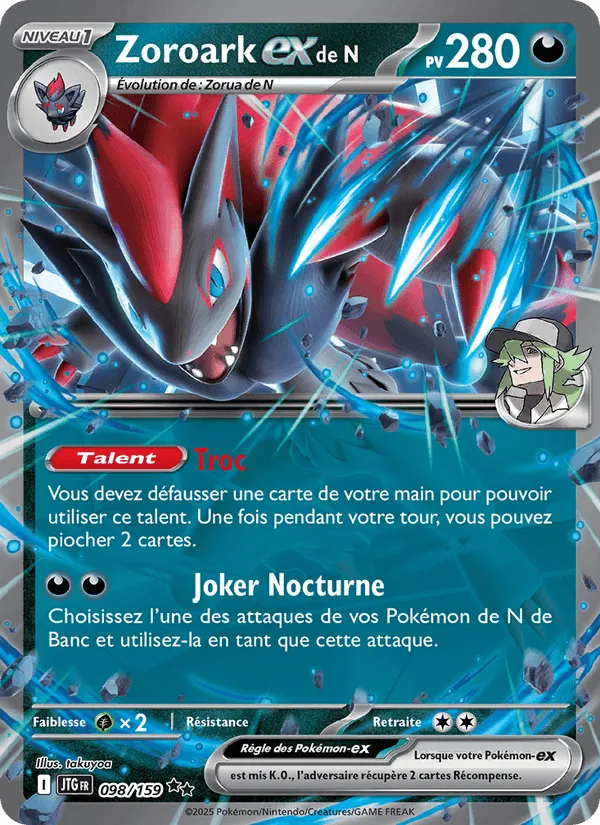Zoroark-ex de N · Aventures Ensemble 098/159
