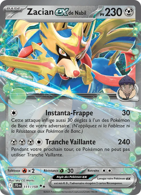 Zacian-ex de Nabil · Aventures Ensemble 111/159