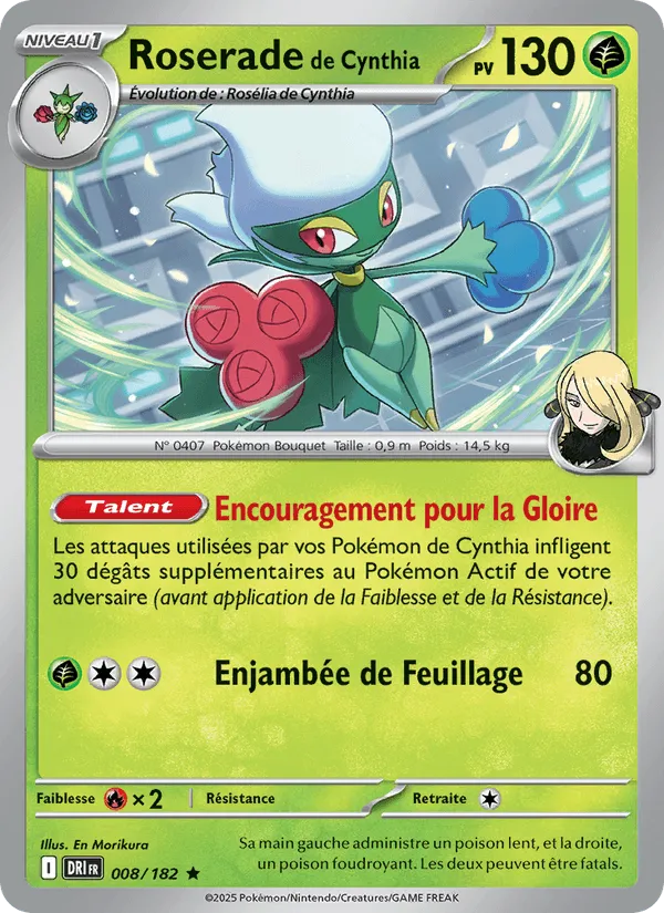 Roserade de Cynthia · Rivalités Destinées 008/182
