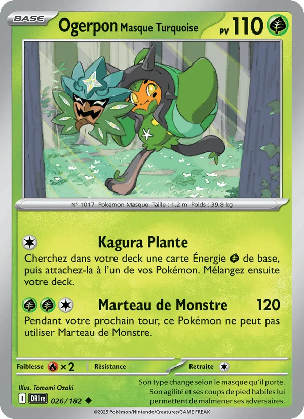 Ogerpon Masque Turquoise · Rivalités Destinées 026/182