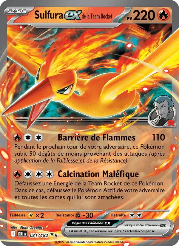 Sulfura-ex de la Team Rocket · Rivalités Destinées 031/182