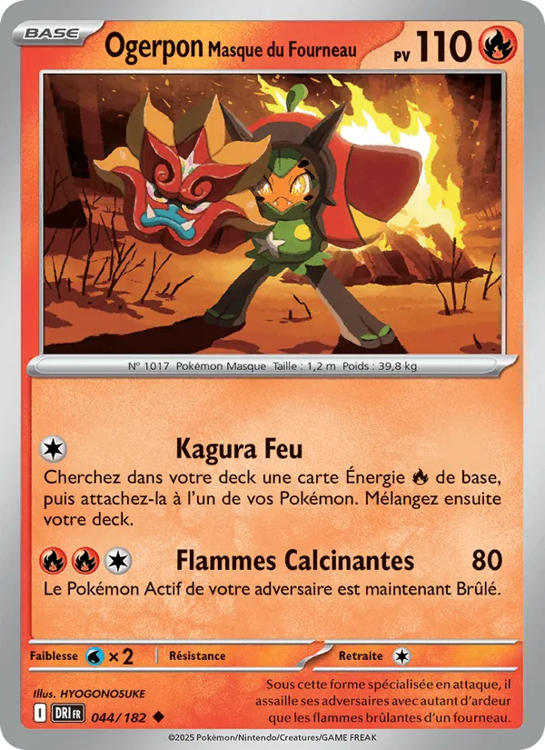 Ogerpon Masque du Fourneau · Rivalités Destinées 044/182