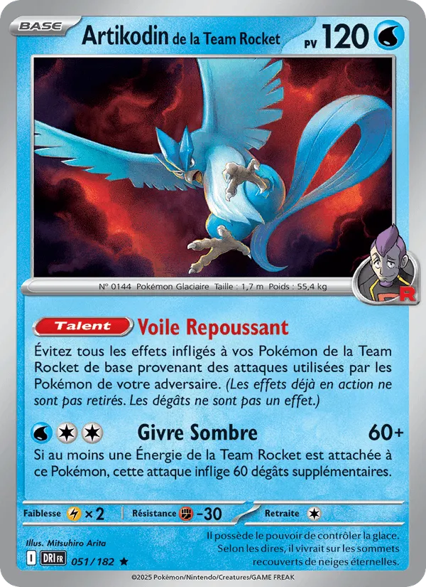 Artikodin de la Team Rocket · Rivalités Destinées 051/182