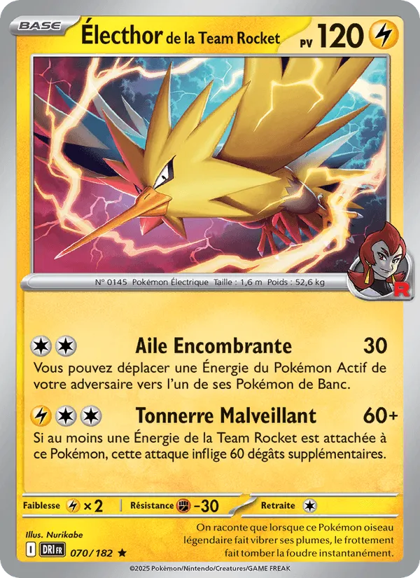 Électhor de la Team Rocket · Rivalités Destinées 070/182