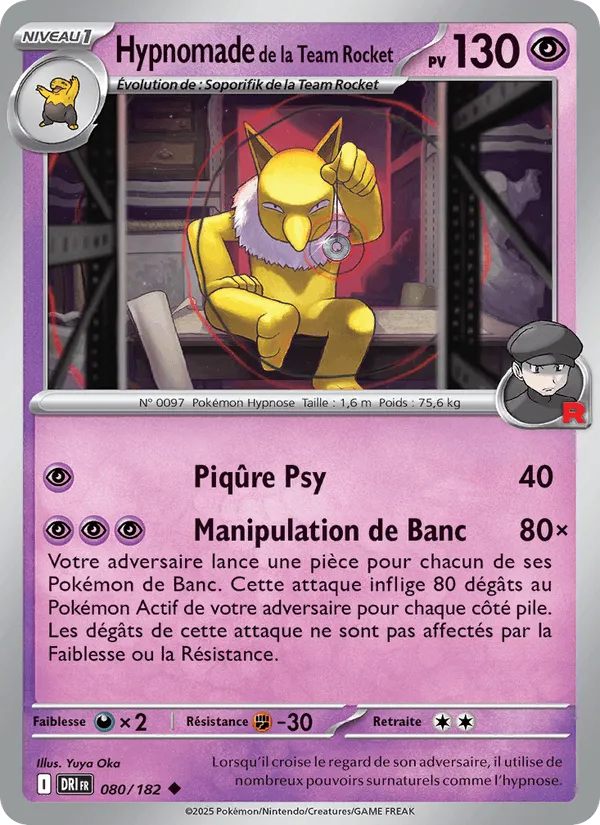 Hypnomade de la Team Rocket · Rivalités Destinées 080/182