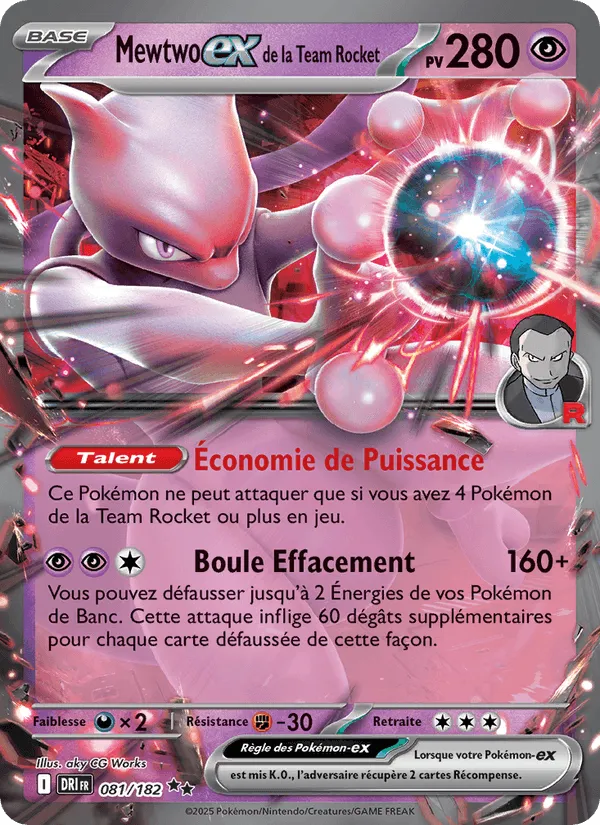 Mewtwo-ex de la Team Rocket · Rivalités Destinées 081/182