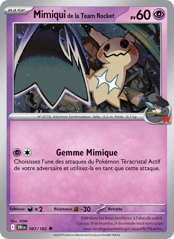 Mimiqui de la Team Rocket · Rivalités Destinées 087/182