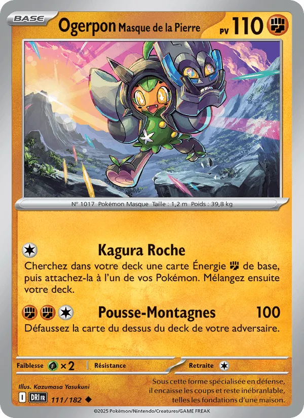 Ogerpon Masque de la Pierre · Rivalités Destinées 111/182