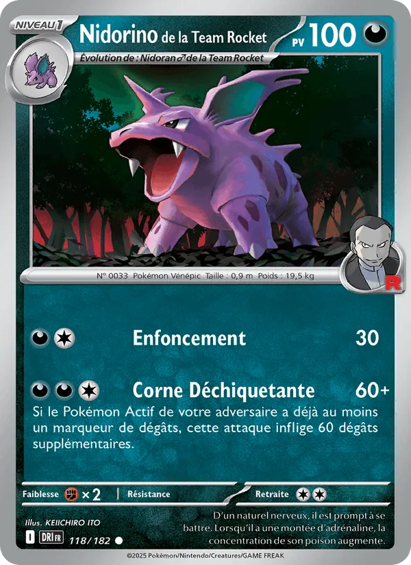Nidorino de la Team Rocket · Rivalités Destinées 118/182