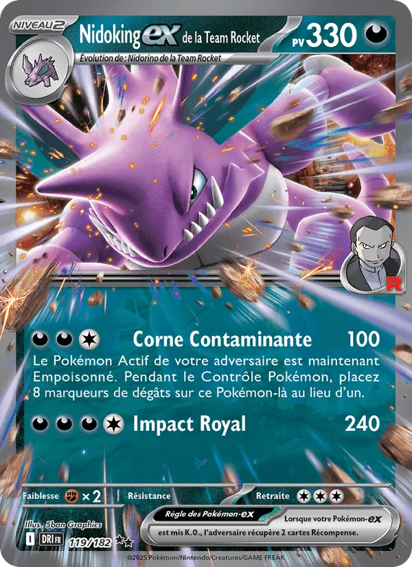 Nidoking-ex de la Team Rocket · Rivalités Destinées 119/182