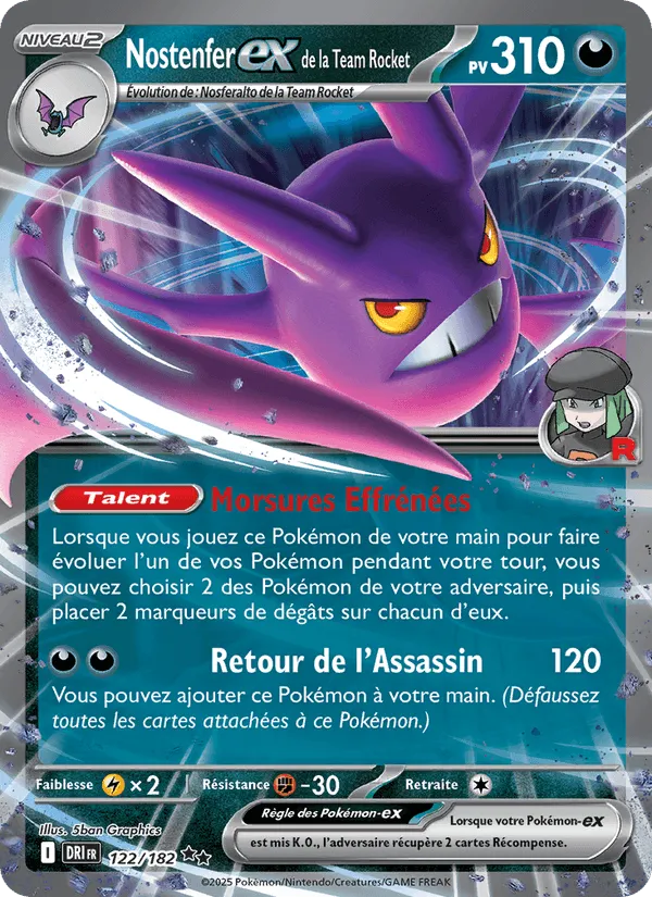 Nostenfer-ex de la Team Rocket · Rivalités Destinées 122/182