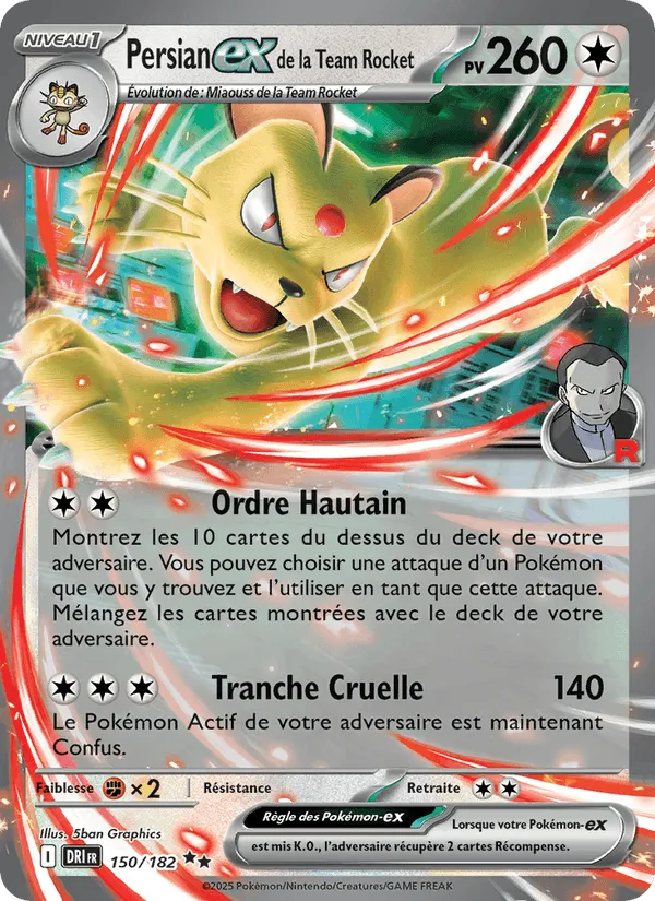 Persian-ex de la Team Rocket · Rivalités Destinées 150/182