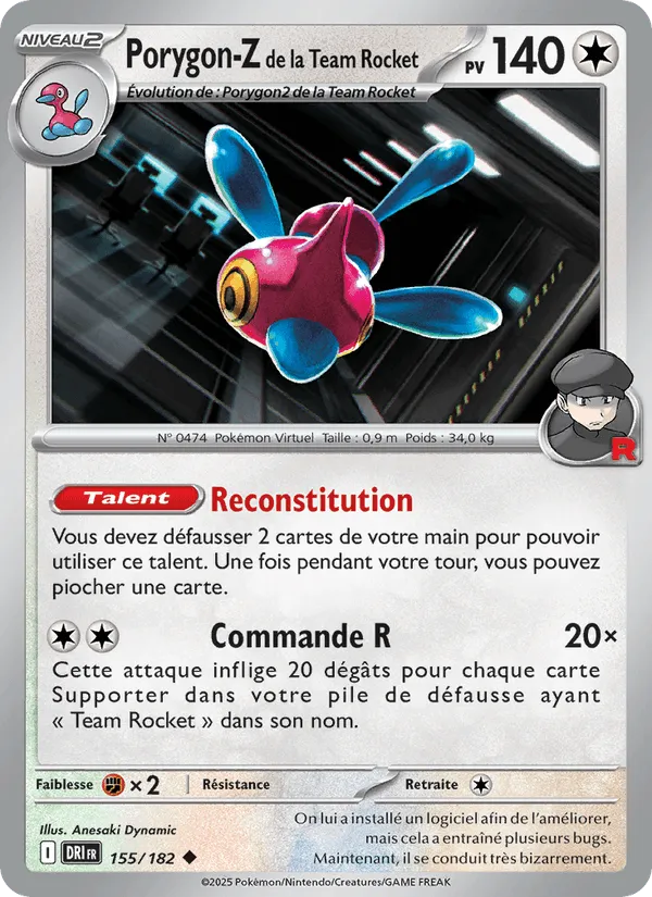 Porygon-Z de la Team Rocket · Rivalités Destinées 155/182