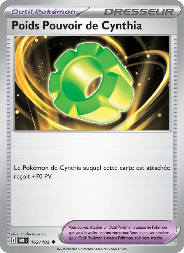 Poids Pouvoir de Cynthia · Rivalités Destinées 162/182