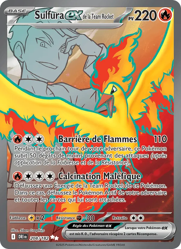 Sulfura-ex de la Team Rocket · Rivalités Destinées 208/182