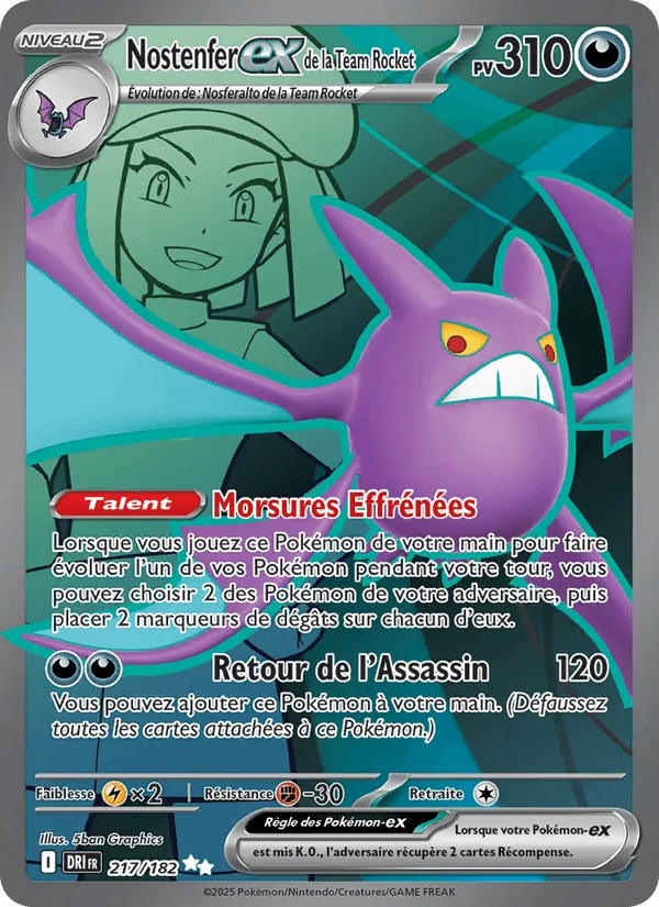 Nostenfer-ex de la Team Rocket · Rivalités Destinées 217/182