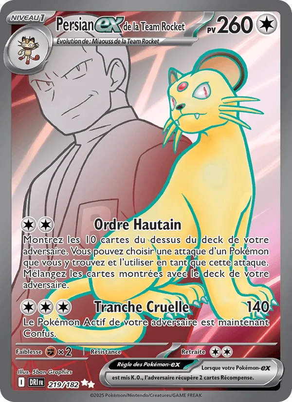 Persian-ex de la Team Rocket · Rivalités Destinées 219/182
