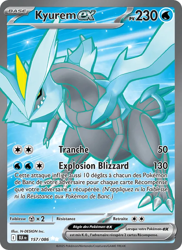 Kyurem-ex · Foudre Noire 157/86