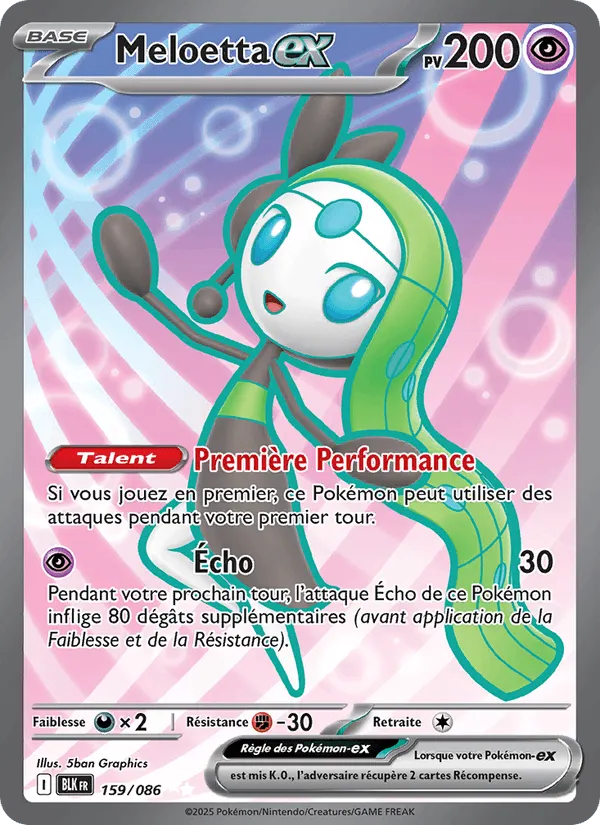 Meloetta-ex · Foudre Noire 159/86