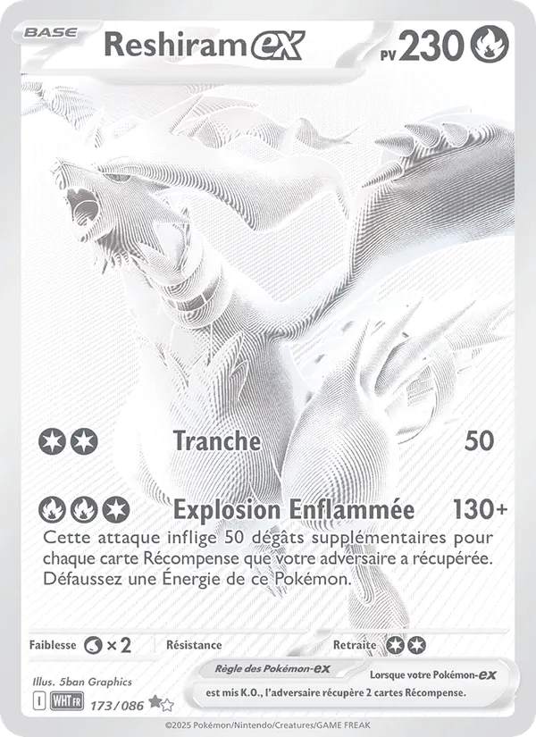 Reshiram-ex · Flamme Blanche 173/86